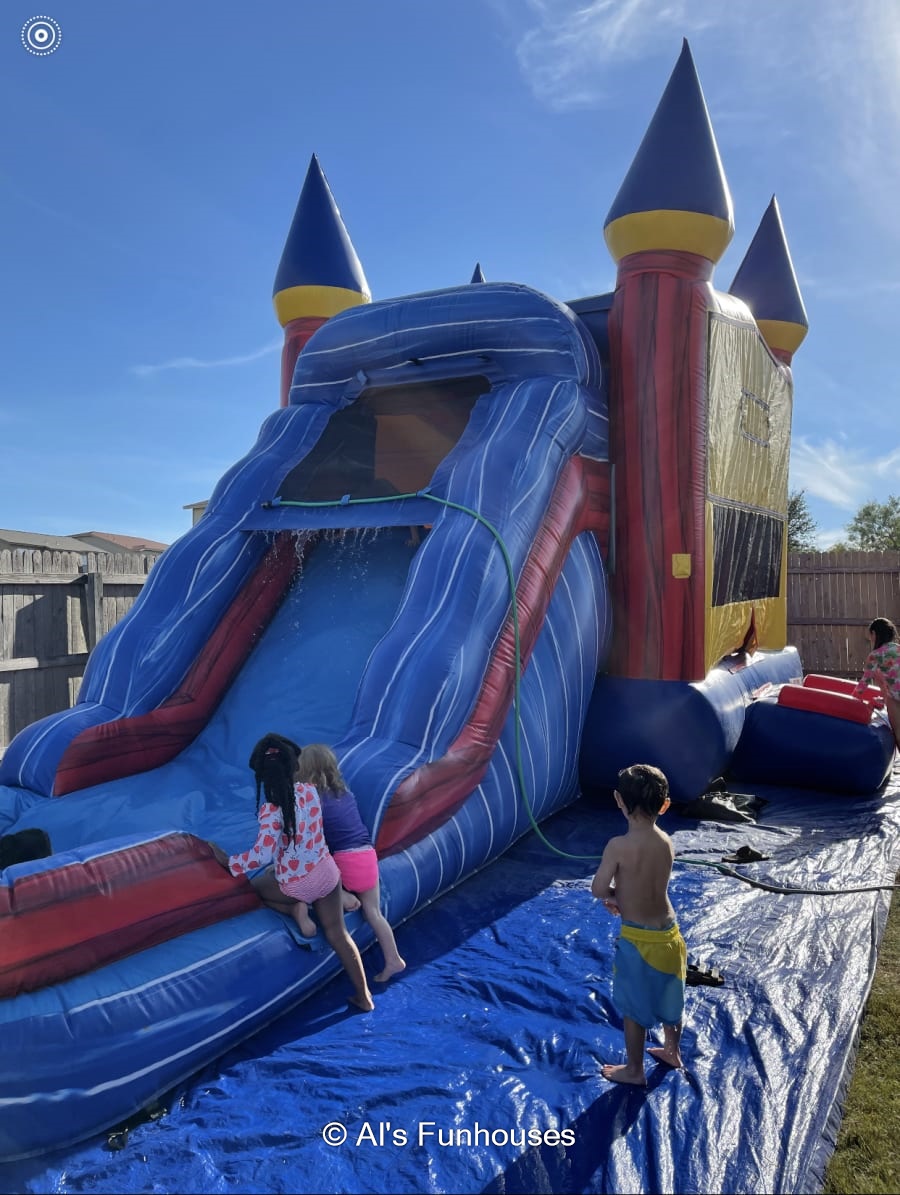Red & Blue Combo Funhouse WET - Party Rental Service in San Antonio ...